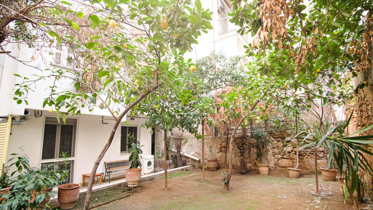 Quiet And Central Flat With Private Backyard Garden Athens Luaran gambar